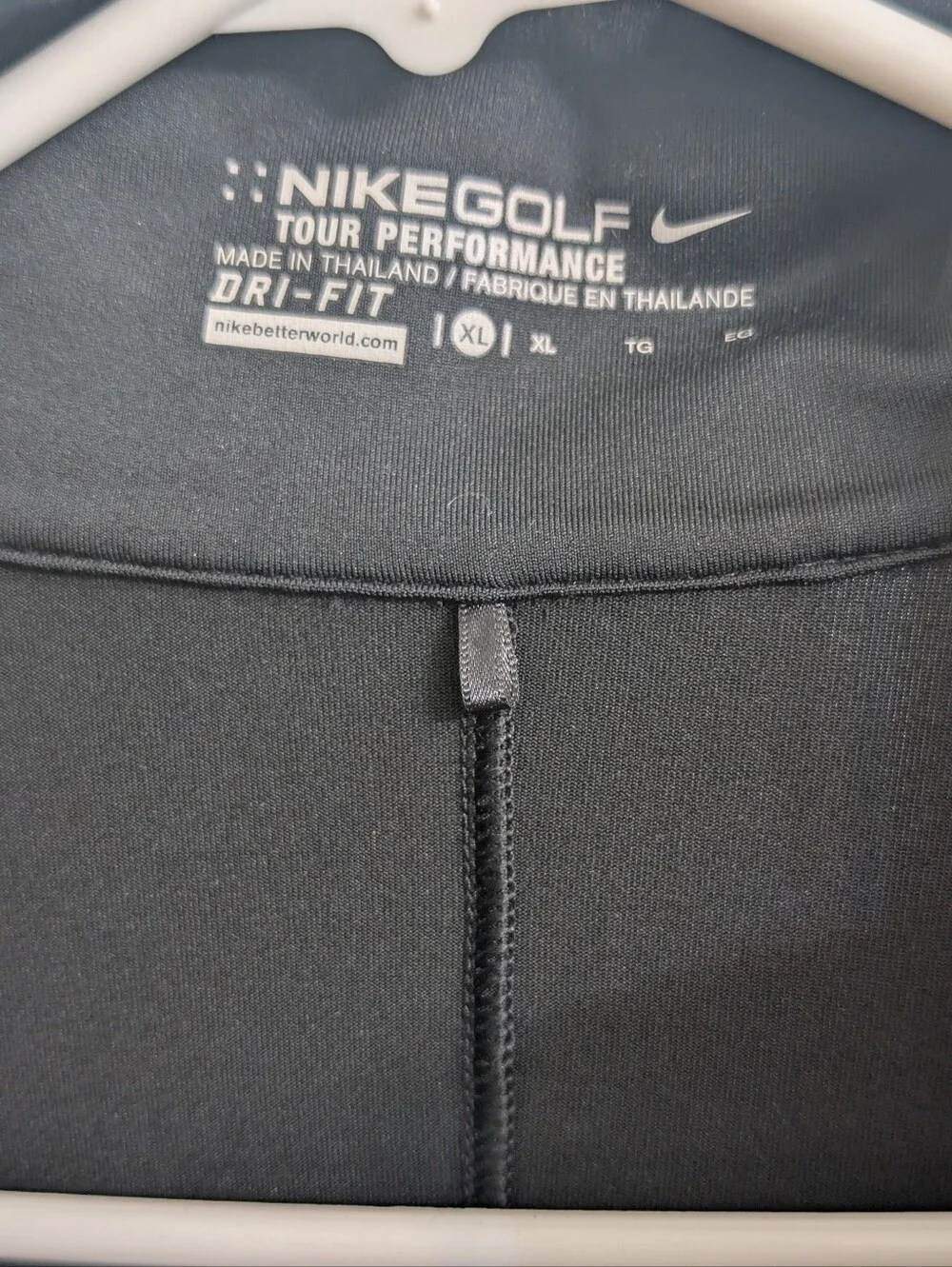 Nike Golf XL Black Dress with Pink Shoulder Panels and Blue-Grey Sleeves